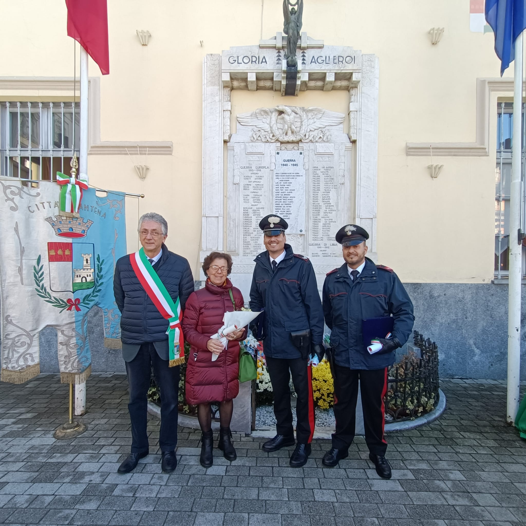 4 novembre – a Santena abbiamo celebrato le Forze Armate e i carabinieri che aiutarono la “nostra” Gift